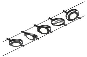 Paulmann 94418 - Set 5xLED/4,5W Sistema completo a cavo ROUNDMAC 230V nero