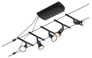 Paulmann 94446 - SET 5xGU5,3/10W Sistema a cavo completo SALT 230V nero