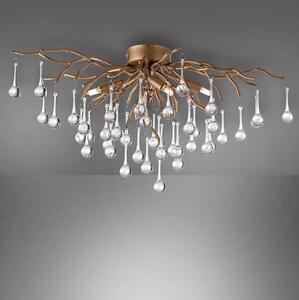 Paul Neuhaus 8090-11 - Lampadario a plafone ICICLE 4xG9/40W/230V 30x60 cm ottone
