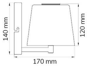 Wofi 4015.01.64.9000 - Lampada da parete dimmerabile GENK LED/2W/5V 2500 mAh