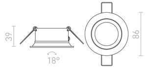 RED - Design Rendl-R11738- Lampada da incasso SOBER 1xGU10/50W/230V bianco