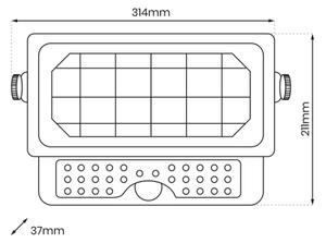 LED Proiettore solare con sensore di movimento EPAD LED/10W/3000 mAh 7,4V 4000K IP65