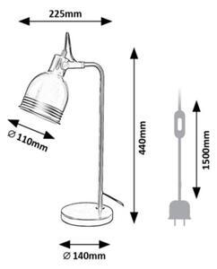 Rabalux 2240 - Lampada da tavolo FLINT 1xE14/25W/230V nero