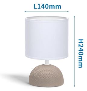 Aigostar - Lampada da tavolo 1xE14/40W/230V marrone/bianco