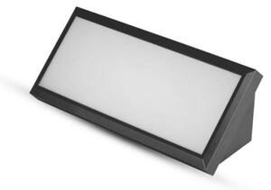 Lampada da parete LED esterna 12W 230V 6400K IP65 nera