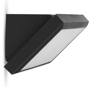 Lampada da parete LED esterna 12W 230V 6400K IP65 nera