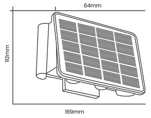 Applique a LED solare ALF LED/4W/1300 mAh 3000K IP54 nero
