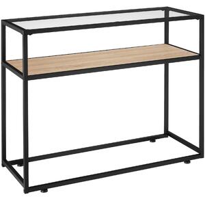 Tectake 404679 tavolo console kilkenny 100 x 41 x 80,5 cm - industriale legno chiaro, rovere sonoma