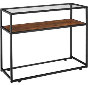 Tectake 404678 tavolo console kilkenny 100 x 41 x 80,5 cm - legno industriale scuro, rustico