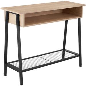 Tectake 404721 tavolo console tralee 100x35x80,5cm - industriale legno chiaro, rovere sonoma