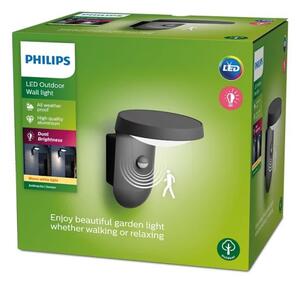 Philips TYLA LED 9W 230V 2700K IP44 lampada da parete esterna con sensore