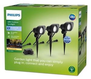 Philips -SET 3x Luce Spot a LED da esterno GARDENLINK LED/6W/230V 2700K IP44