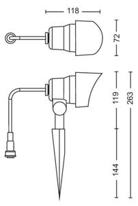 Philips -SET 3x Luce Spot a LED da esterno GARDENLINK LED/6W/230V 2700K IP44