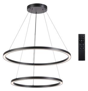 Brilagi - Lampadario a sospensione dimmerabile a LED PORTOFINO LED/98W/230V diam. 80 cm nero + telecomando
