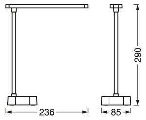 Ledvance - Lampada da tavolo LED dimmerabile con funzione Touch PANAN LED/5,2W/5V 1200mAh