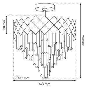 Lampadario su palo CARISMA 9xE14/40W/230V cromo opaco