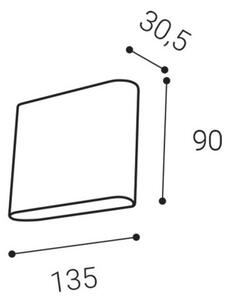 LED2 - Applique a LED da esterno FLAT 2xLED/3W/230V IP65 nero