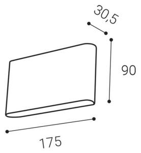LED2 - Lampada da parete per esterni FLAT 2xLED/3W/230V IP65 bianco