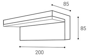 LED2 - Lampada da parete per esterni HUGO LED/9W/230V IP54 3000K/4000K
