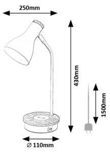 Rabalux 74001 - Lampada da tavolo touch dimmerabile MOSLEY 1xE14/25W/230V