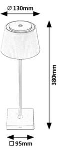 Rabalux 76010-LED Lampada da tavolo ricaricabile dimmerabile TAENA LED/4W/3,7V IP44 nero