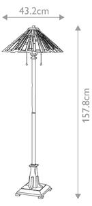 Quoizel QZ-MAYBECK-FL - Lampada da terra Tiffany MAYBECK 2xE27/60W/230V