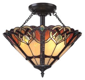 Quoizel QZ-CAMBRIDGE-SF - Plafoniera Tiffany CAMBRIDGE 2xE27/100W/230V