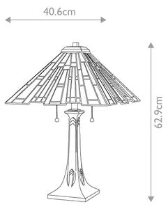 Quoizel QZ-MAYBECK-TL - Lampada da tavolo Tiffany MAYBECK 2xE27/60W/230V