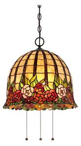 Quoizel QZ-ROSECLIFFE-P - Lampadario a catena Tiffany ROSECLIFFE 3xE27/100W/230V