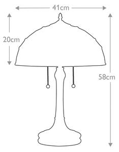 Quoizel QZ-KAMI-TL - Lampada da tavolo Tiffany KAMI 2xE27/60W/230V