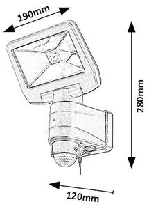 Rabalux 77021 - Riflettore LED solare con sensore DOJRAN LED/5W/3,7V IP44