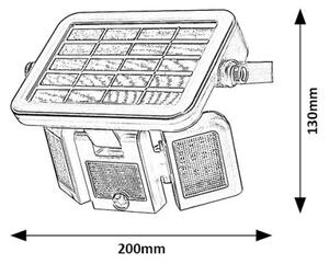 Rabalux 77020 - Riflettore LED solare con sensore LIHULL LED/9,6W/3,7V IP44