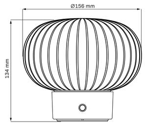 Lampada da tavolo LED dimmerabile con funzione Touch LATTE LED/1,8W/5V USB 2000 mAh cromo/bianco