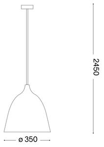 Ideal Lux - Lampadario a sospensione con filo HAUNT 1xE27/60W/230V diametro 35 cm beige