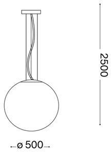 Ideal Lux - Lampadario a sospensione con filo MAPA 1xE27/42W/230V diametro 50 cm oro/fumé