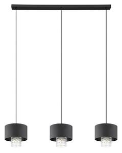 Eglo 39978 - Lampadario a sospensione con filo SAPUARA 3xE27/40W/230V nero