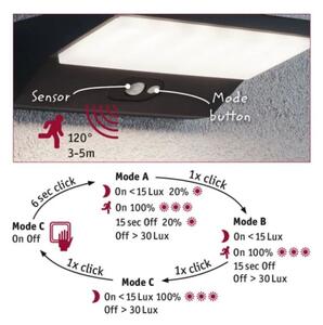 Paulmann 94333 - LED/7,4W IP44 Applique da esterno con sensore HOUSE 230V