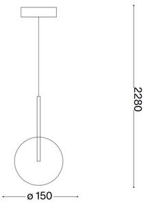 Ideal Lux - Lampadario LED a sospensione con filo EQUINOXE 1xG4/2W/230V diametro 15 cm cromo/limpido