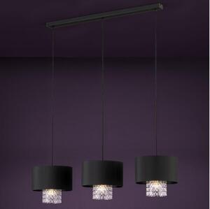 Eglo 39978 - Lampadario a sospensione con filo SAPUARA 3xE27/40W/230V nero
