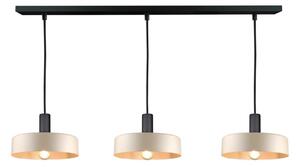 Lampadario a sospensione con filo LATTE 3xE27/60W/230V beige/nero