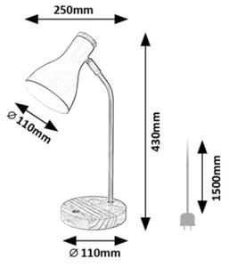Rabalux 74002 - Lampada da tavolo FERB 1xE14/25W/230V