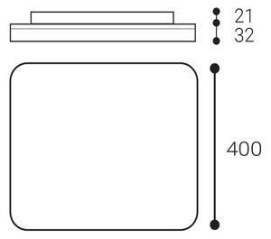 LED2-Plafoniera LED da bagno SQUARE 38W/230V 3000K/3500K/4000K IP54 bianco
