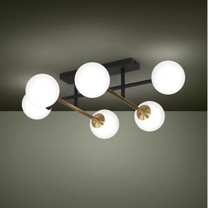 Eglo 390176 - Lampadario a plafone PAZ 6xE14/40W/230V oro/nero