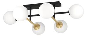 Eglo 390176 - Lampadario a plafone PAZ 6xE14/40W/230V oro/nero