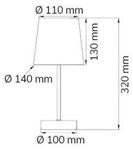 Wofi 832401178000 - Lampada da tavolo CESENA 1xE14/42W/230V verde
