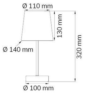 Wofi 832401060000 - Lampada da tavolo CESENA 1xE14/42W/230V bianco