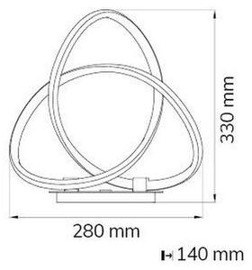 Wofi 8134.01.88.9000 - Lampada da tavolo LED dimmerabile INDIGO LED/19W/230V