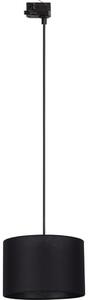 Lampadario a sospensione con filo Sistema ferroviario trifase TRACER 1xE27/15W/230V diametro 30 cm nero