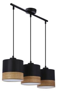 Lampadario a sospensione con filo PORTO 3xE27/60W/230V nero/marrone