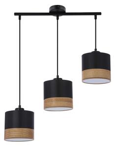 Lampadario a sospensione con filo PORTO 3xE27/60W/230V nero/marrone
